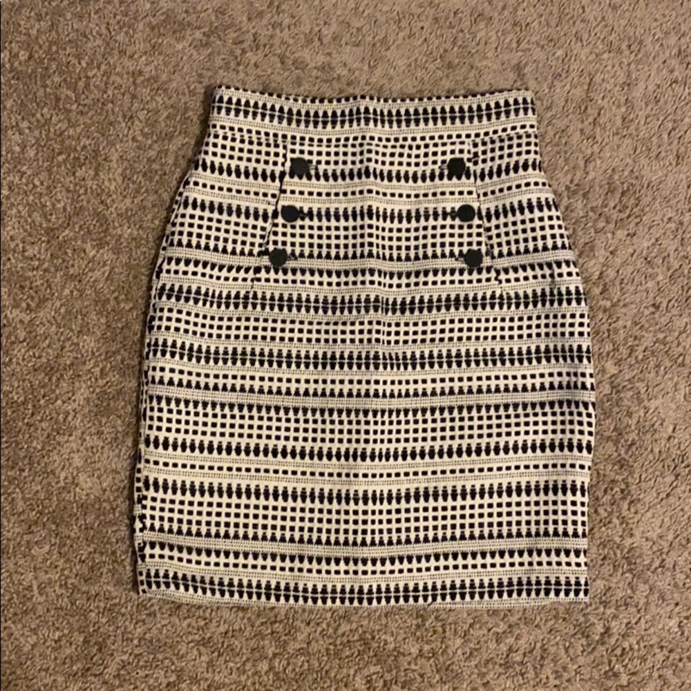 Black and white skirt
